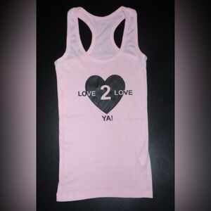Pink “ Love 2 Love ya !”  Tank Top